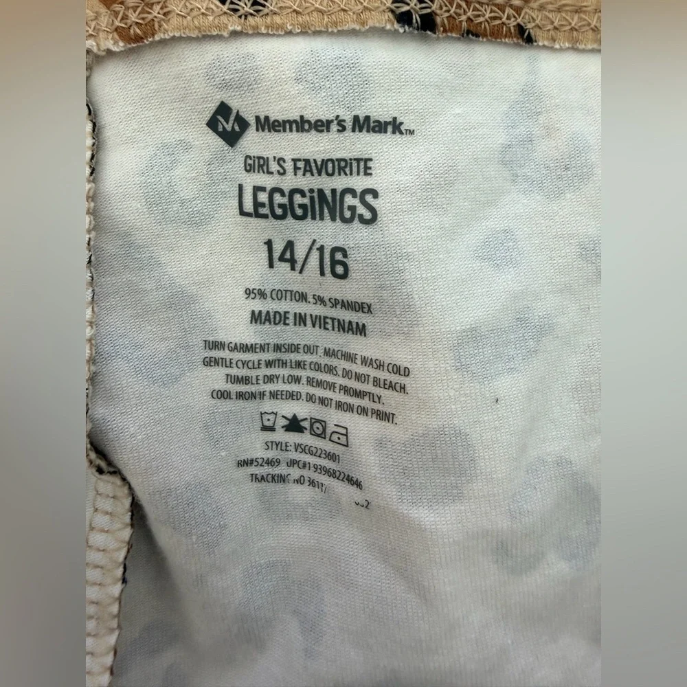 Member’s Mark Girls Favorite Leopard Print Leggings NWOT